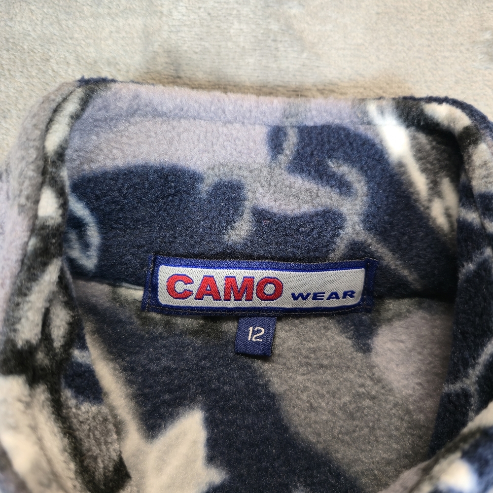 Camo Camouflage Fleece Vest Woman's Size 12 - Picture 4 of 5